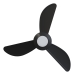 Ventilador De Teto Inverter Mistral Led 3 Pás Preto Com Controle Remoto Ventisol