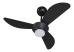 Ventilador De Teto Inverter Mistral Led 3 Pás Preto Com Controle Remoto Ventisol