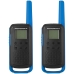 Walkie Talkie Talkie Motorola T-270 - 40 KM - 22 Canais - Preto e Azul