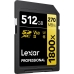 Cartão de Memória SD Lexar Professional 1800X Serie Gold 270-180 MB/s C10 U3 V60 512 GB (LSD1800512G-BNNNG)