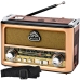 Radio Portatil Mega Star RX087BT AM/FM - Dourado/Wood