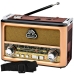 Radio Portatil AM/ FM/ SW Megastar RX087BT 600 Watts P.M.P.O Bivolt - Dourado/ Preto/ Marrom