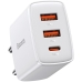 Carregador de Parede Baseus Compact 30 W 2 X USB-A + USB-C - Branco (CCXJ-E02)
