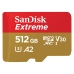 Cartao de Memoria Sandisk Extreme SDSQXAV-512G-GN6MA - 512GB - Micro SD com Adaptador - 190MB/s