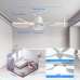 Ventilador De Teto Luz Led Integrada Controle Remoto 4 Velocidades, Base E27, Fácil De Instalar, Ideal Para Ambientes Internos/externos