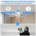Ventilador De Teto Luz Led Integrada Controle Remoto 4 Velocidades, Base E27, Fácil De Instalar, Ideal Para Ambientes Internos/externos