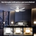 Ventilador De Teto Luz Led Integrada Controle Remoto 4 Velocidades, Base E27, Fácil De Instalar, Ideal Para Ambientes Internos/externos