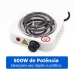 Fogareiro Elétrico Portátil Hotplate HP500W 110V ? Compacto, Seguro e Eficiente ? Branco