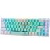 Teclado Gamer Redragon Castor K631RGW Pro RGB Backlighting Bluetooth - Branco/Verde