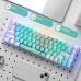 Teclado Gamer Redragon Castor K631RGW Pro RGB Backlighting Bluetooth - Branco/Verde
