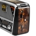 Radio Portatil Megastar RX455BTW com SD/USB/Bluetooth - Preto/Marrom