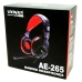 Headset Gamer Satellite AE-265 / P2 - Preto e Vermelho