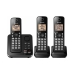 Telefone Sem Fio Panasonic KX-TGC363 3 Bases 110V - Preto