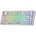 Teclado Gamer Redragon Elf K649 Pro RGB Backlit Bluetooth - Branco/Transparente
