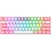 Teclado Gamer Sem Fio Redragon Fizz Pro K616-RGB USB - Branco/Rosa (Ingles)