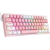 Teclado Gamer Sem Fio Redragon Fizz Pro K616-RGB USB - Rosa/Branco (Ingles)