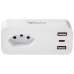 Adaptador de Tomada Inteligente 4LIFE Smart Plug Powerhub FLP10A3UBR Wi-Fi Bivolt - Branco