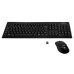 Teclado e Mouse Sem Fio Satellite AK-718G 2.4GHZ - Preto (Portugues)