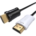 Cabo HDMI Bridgee Fiber 2.1 8K - Preto/Branco 5 Metros