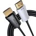 Cabo HDMI Bridgee Fiber 2.1 8K - Preto/Branco 5 Metros