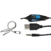 Fone de Ouvido Gaming Satellite com Microfone AE-361B LED Evolution USB 3.5MM Azul