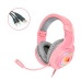 Headset Gamer Redragon Hylas H260P-RGB / Drivers 50MM / P2 / USB / Adaptador 3.5MM - Rosa