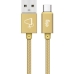 Cabo USB-C Elg TC10BG Nylon Reforcado 3A 15W (1 Metro) Dourado