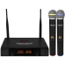 Sistema de Microfone Sem Fio Megastar MIC5536PRO com 2 Microfones Bivolt - Preto