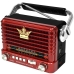 Radio Portatil AM/FM/SW Megastar RX358BTR2 600 Watts Bivolt - Preto/Vermelho