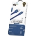 Cabo Lightning USB Elg CNV810BE Tecido Canvas (1 Metro) Azul