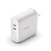 Carregador de Parede Belkin 68W 2P USB-C Gan Fast Charger Branco - WCH003DQWH