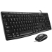Kit Teclado Logitech MK200 Media Ingles + Mouse - Preto