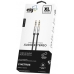 Cabo Auxiliar P2 X P2 Elg P3520HD Banhado A Ouro 24K (2 Metros) Preto