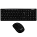 Kit Teclado Sem Fio Satellite AK-751G Portugues + Mouse 1.600 Dpi - Preto