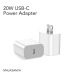 Apple Adaptador MHJA3AM/A Usbc- White 20W A2305