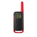 Walkie Talkie Talk Motorola T-210 20MIL-32KM Carregador USB / Bivolt - Preto e Vermelho