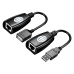 Cabo Adaptador HLD Extensor 50 Metros RJ45 para USB (Macho)