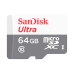 Cartao de Memoria Micro SD Sandisk Ultra C10 64GB / 100MBS / 2X1 - (SDSQUNR-064G-GN3MA)