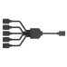 Cabo Divisor Enderecavel Cooler Master 1 para 5 Ventoinhas