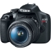 Camera Digital Canon Eos Rebel T7 DSLR - 24.7MP - Lente 18-55MM - Wi-Fi - Tela 3" - Preto