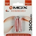 Pilha Mox AAA Recarregavel 3600MAH MOB2AAA36 (2 Unidades)
