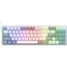 Teclado Gamer Redragon K628-RGB-WG Pollux RGB USB - Branco/Cinza
