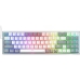 Teclado Gamer Redragon K628-RGB-WG Pollux RGB USB - Branco/Cinza