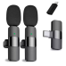 Microfone Sem Fio BYZ K9 2 Mic USB C Preto