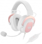 Headset Gamer Redragon Zeus 2 H510W - com Fio - Driver 53MM - Branco e Rosa