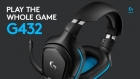 Fone Logitech G432 Preto/Azul 981-000769