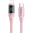 Cabo USB-C para Lightning Mcdodo CA-1934 com Display Digital 36 W - Rosa 1.8 Metros