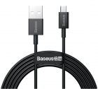 Cabo USB-A A Micro USB Baseus CAMYS-A01 Superior 2A - Black 2 Metros