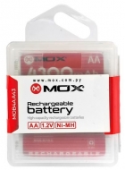 Pilha Mox AA Recarregavel 4300MAH MOB4AA43 (4 Unidades)