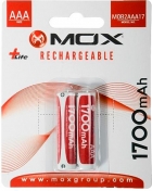 Pilha Mox AAA Recarregavel 1700MAH MOB2AAA17 (2 Unidades)